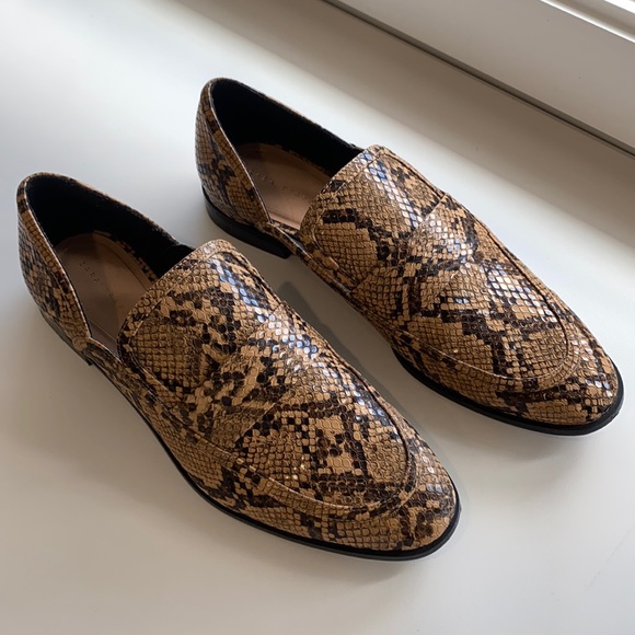 Zara Shoes - Zara snakeskin loafers. Barely worn